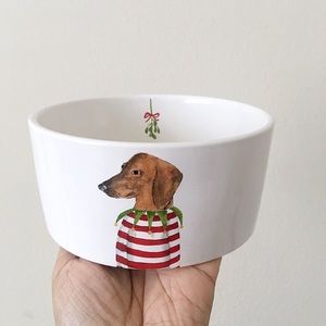 Rae Dunn Christmas Dog Bowl